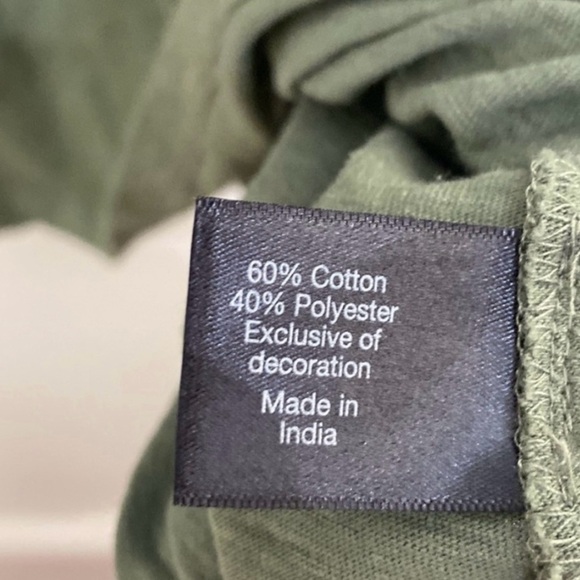 Lane Bryant Womens Embroidered Shirt 26/28 Green Jersey Knit Ladies - Picture 10 of 11